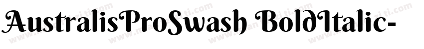 AustralisProSwash BoldItalic字体转换